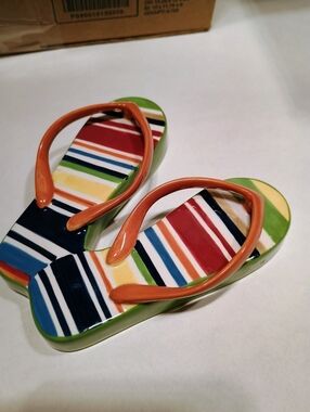 Longaberger Flip-flop Ceramic Sandals Decorative